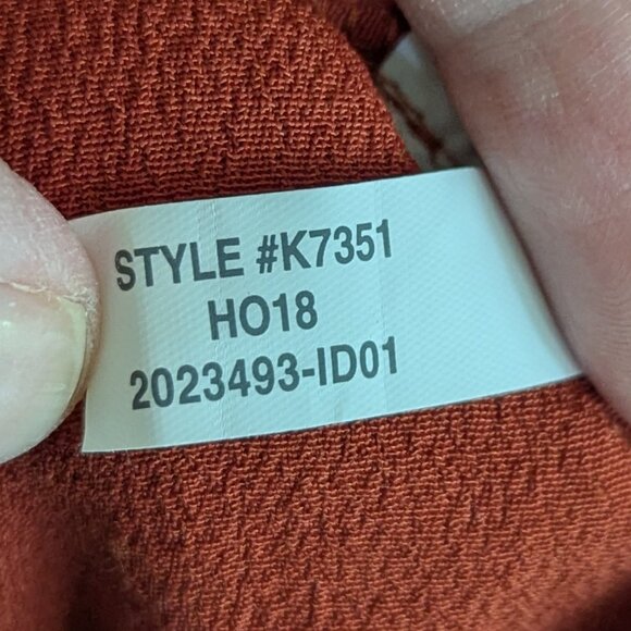 Madewell Heather Long Sleeve Button-down Dress, Rust Red, Size Large - Picture 13 of 13